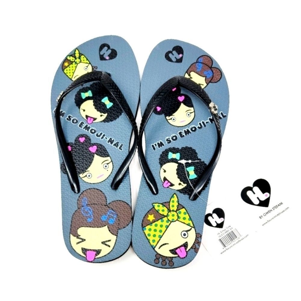 Harajuku lovers Gwen Stefani flip flops EMOJI